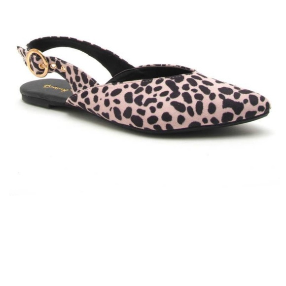 💗5.5,💗Nude Leopard Slingback Ballerina - Picture 3 of 4